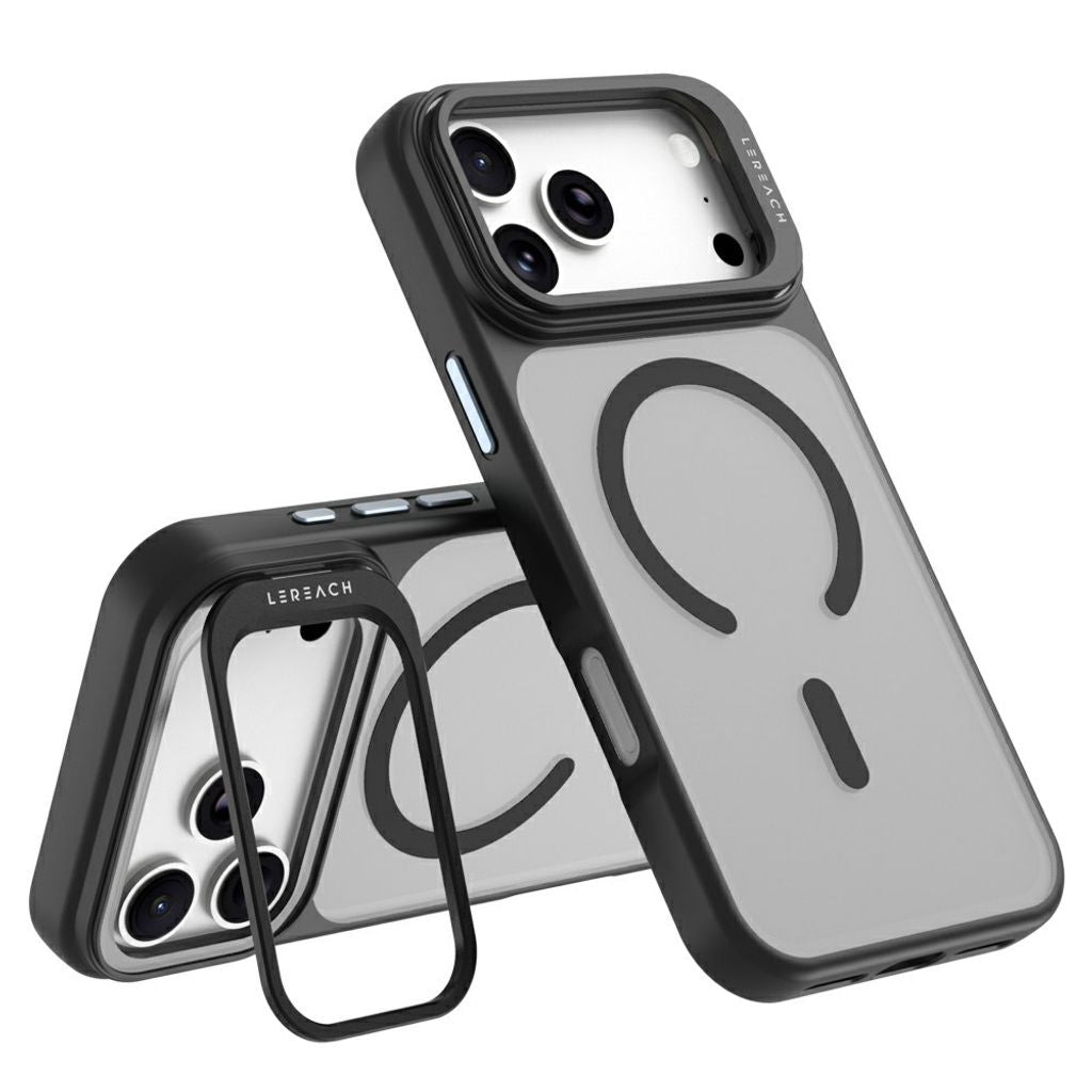 LEREACH iPhone 18 Pro Max/17 Pro Max MagSafe Case with Kickstand - Black — LEREACH