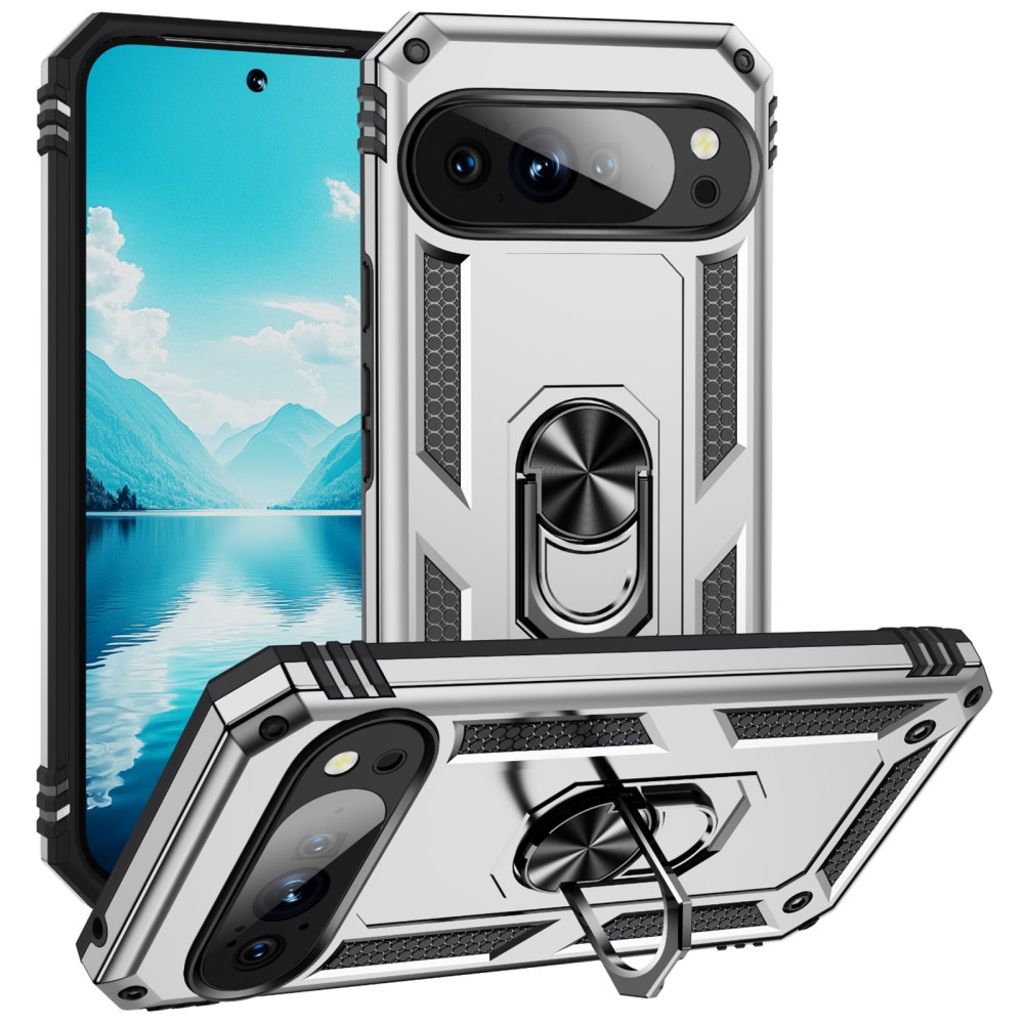 Google Pixel 10 / 10 Pro Phone Case with Stand - Silver