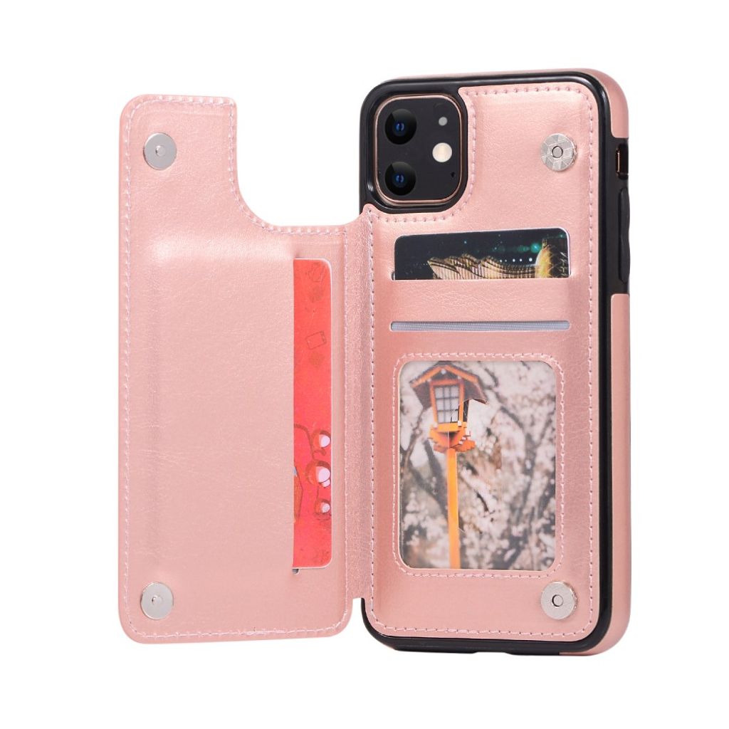 iPhone 11 Case with Card slots - Rose Gold