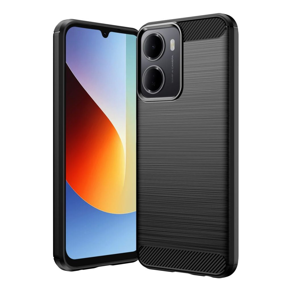 Xiaomi Redmi A7 Pro Case Brush Carbon Fiber Texture - Black