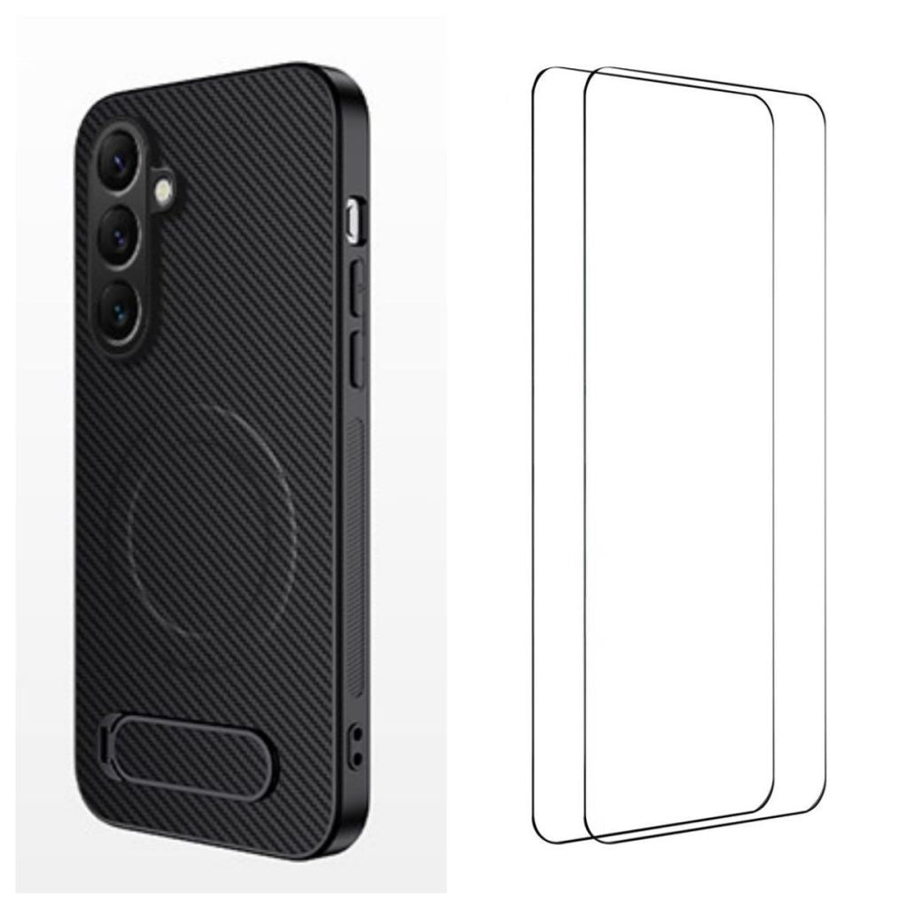 Samsung Galaxy S26 FE MagSafe Case with Stand & 2 Screen Protectors – Black — Samsung