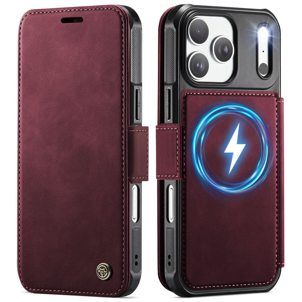 CASEME 053 iPhone 17 Pro Wallet Cover MagSafe RFID blocking - Red