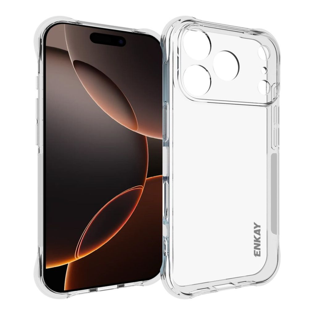 iPhone 17 Pro Max clear case ENKAY HAT PRINCE shockproof anti-slip TPU - transparent