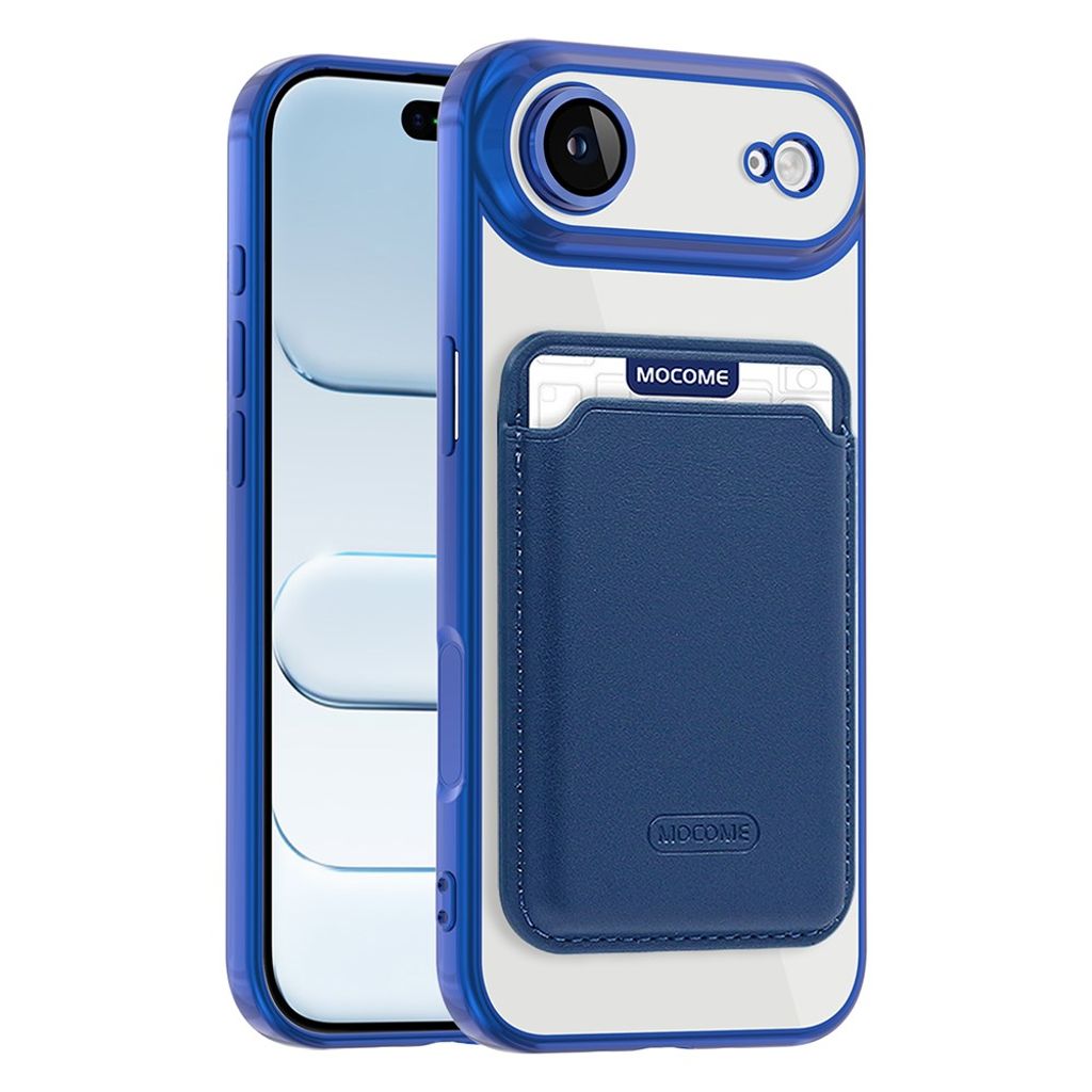 iPhone 17 Air MagSafe Case Detachable Card Holder - Blue