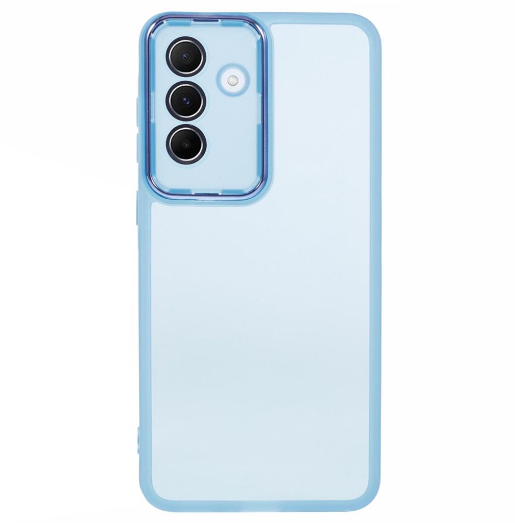 Samsung Galaxy A27 5G Case Electroplated Camera Frame - Transparent Blue — Samsung