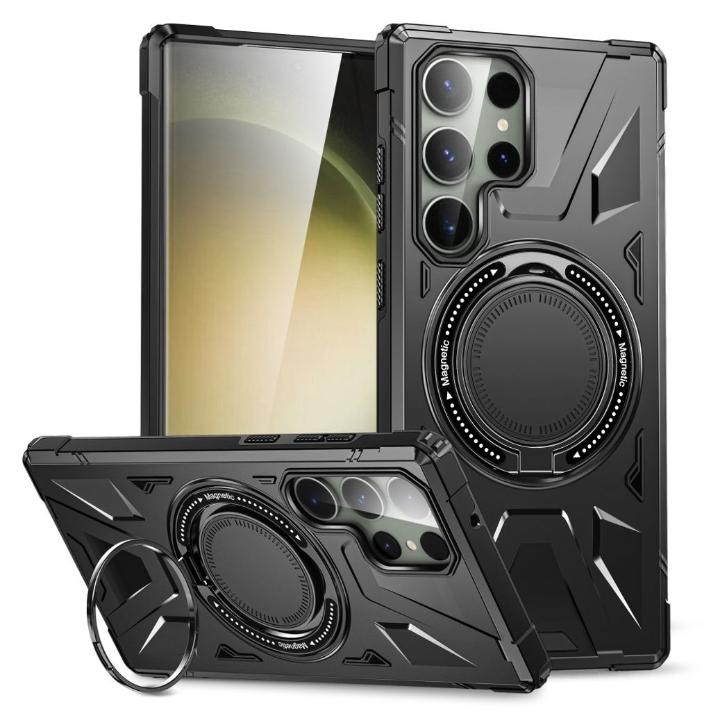 Samsung Galaxy S24 Ultra smartphone case with a stand - Black