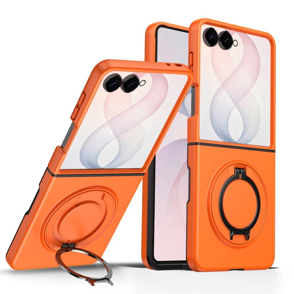 Samsung Galaxy Z Flip8 MagSafe Case with Ring Stand - Orange — Samsung