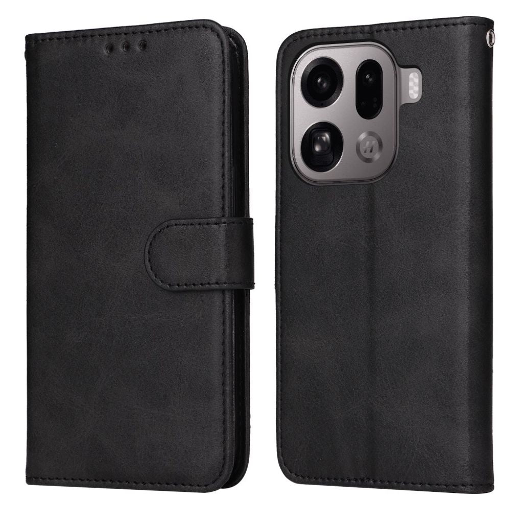 Oppo Find X9 Pro 5G Wallet Cover PU Leather - Black — Oppo
