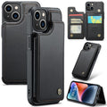 CASEME C22 iPhone 14 Wallet Case RFID Blocking - Black