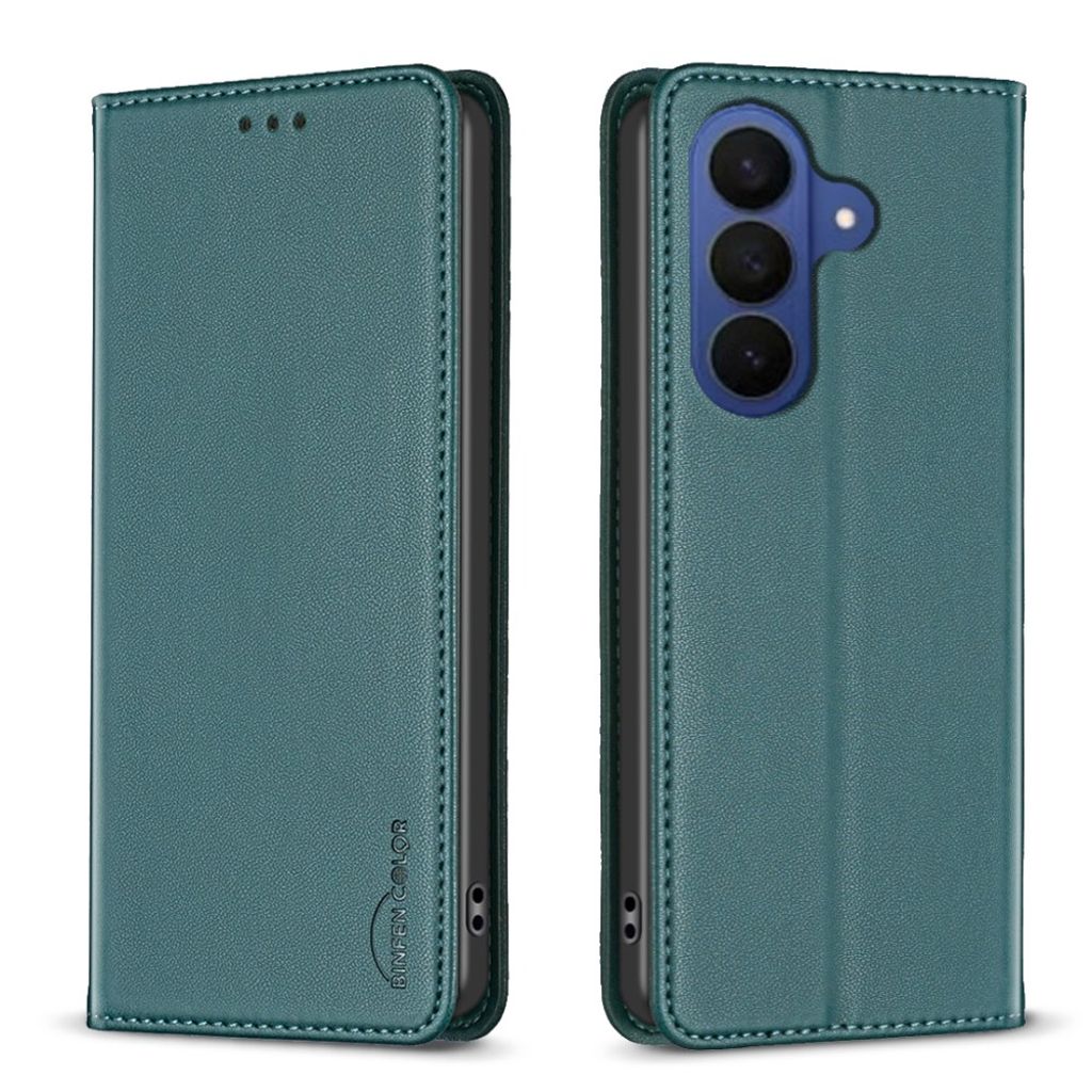 BINFEN COLOR Samsung Galaxy A57 5G Wallet Cover Card Holder Stand - Green — BINFEN