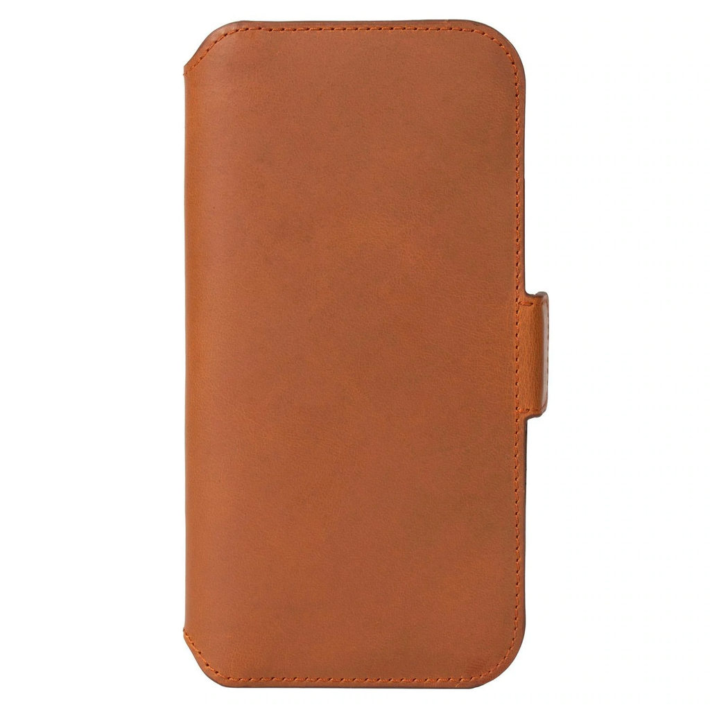 Krusell Leather PhoneWallet for Samsung Galaxy S22 Plus 5G - Cognac — Krusell