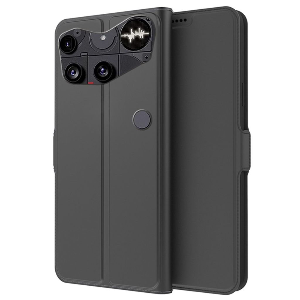 Nothing Phone (3) 5G Wallet Cover Card Holder Stand - Black — Nothing