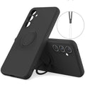 Samsung Galaxy A37 5G Silicone Case Ring holder - Black