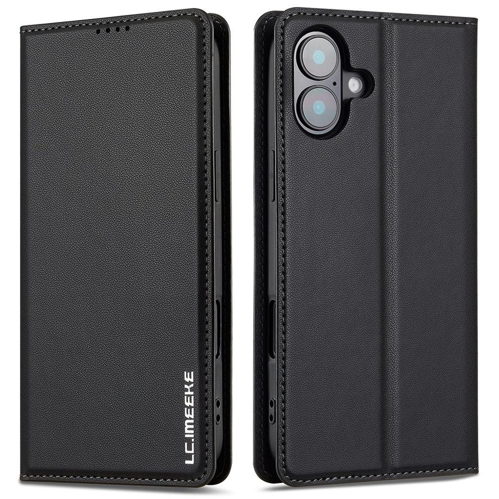 LC.IMEEKE iPhone 17 Wallet Cover - Black