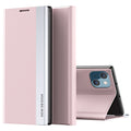 iPhone 14 PU Leather Stand Cover - Pink