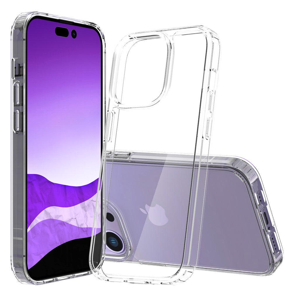 iPhone 14 Pro Hard Acrylic Back + Soft TPU Case - Transparent — Övrigt
