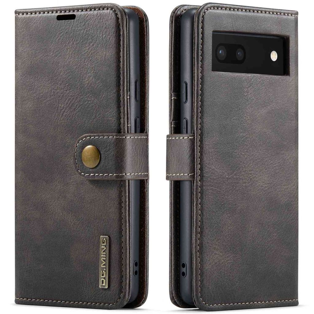 Protective DG.MING Google Pixel 6a wallet cover - Gray — Protective