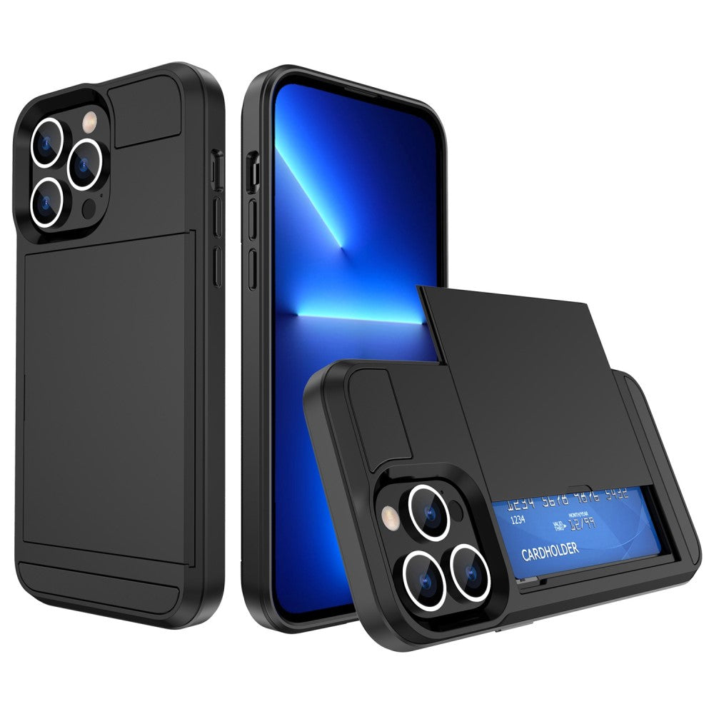 iPhone 14 Pro Case with card slot - Black