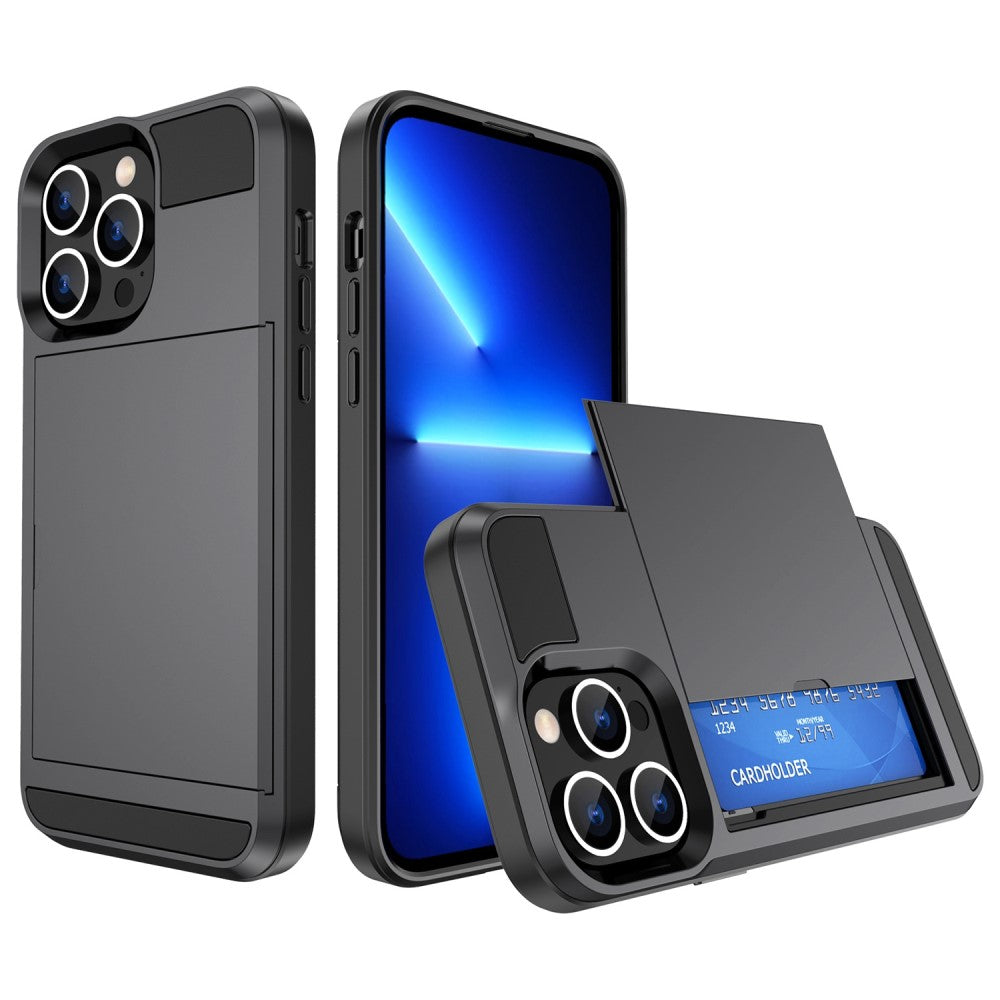iPhone 14 Pro Case with card slot - Gray