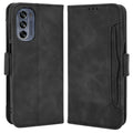 Motorola Moto G62 5G Multiple Card Slots wallet cover - Black