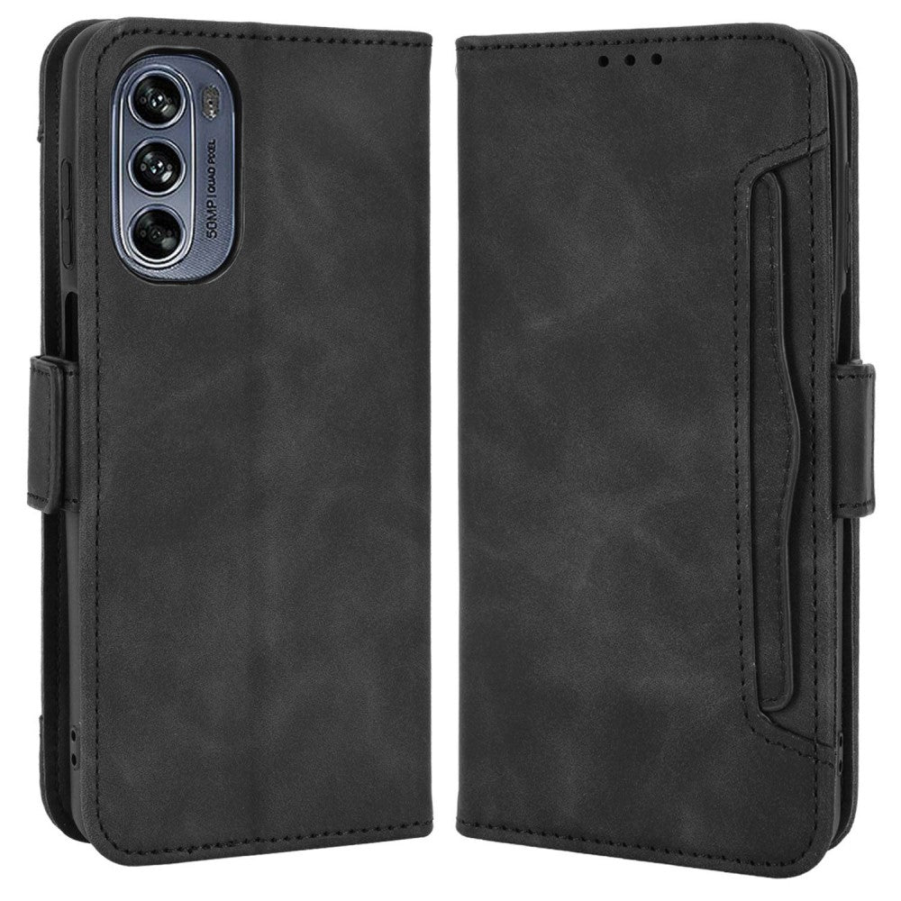 Motorola Moto G62 5G Multiple Card Slots wallet cover - Black
