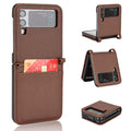 Samsung Galaxy Z Flip4 5G Shockproof Case with Card Slot - Brown — Samsung