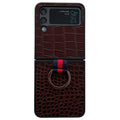 Samsung Galaxy Z Flip4 5G Finger Ring Holder Folding Case - Coffee — Samsung