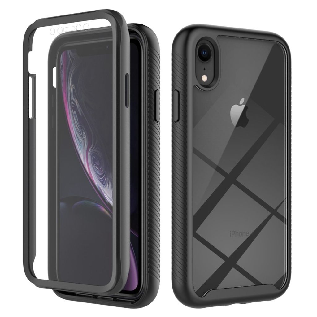 IPhone XR case with a screen protector - Black