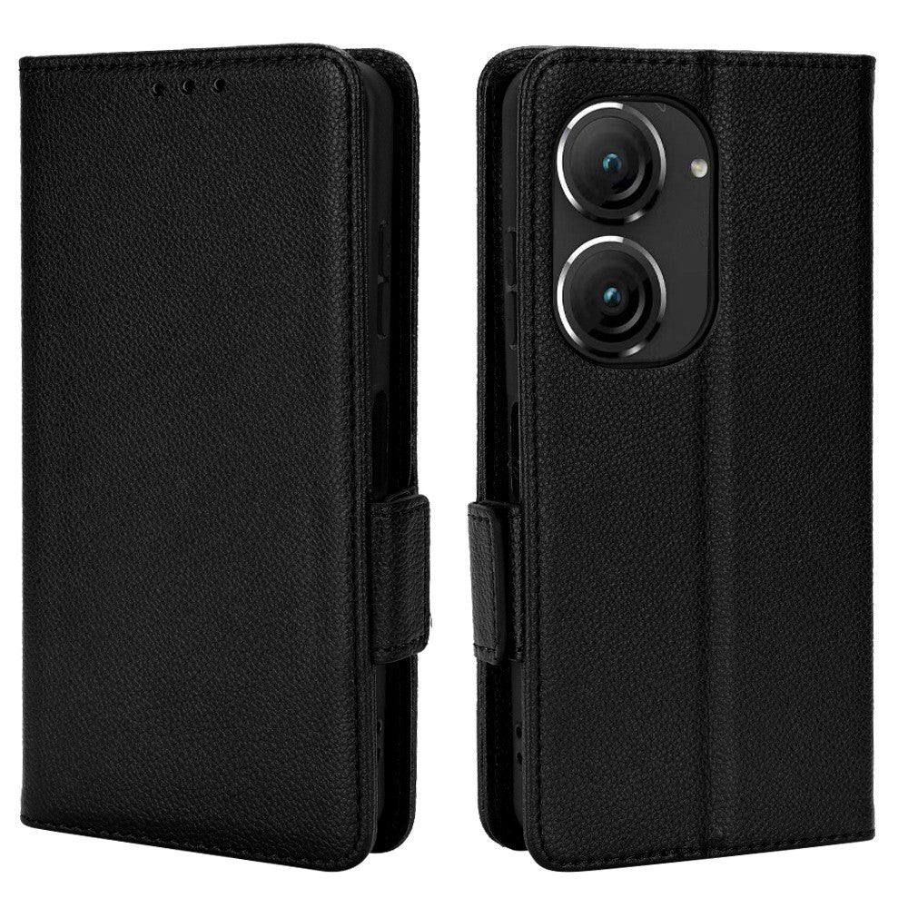 Asus Zenfone 9 5G PU Leather Foldable Cover - Black — Asus