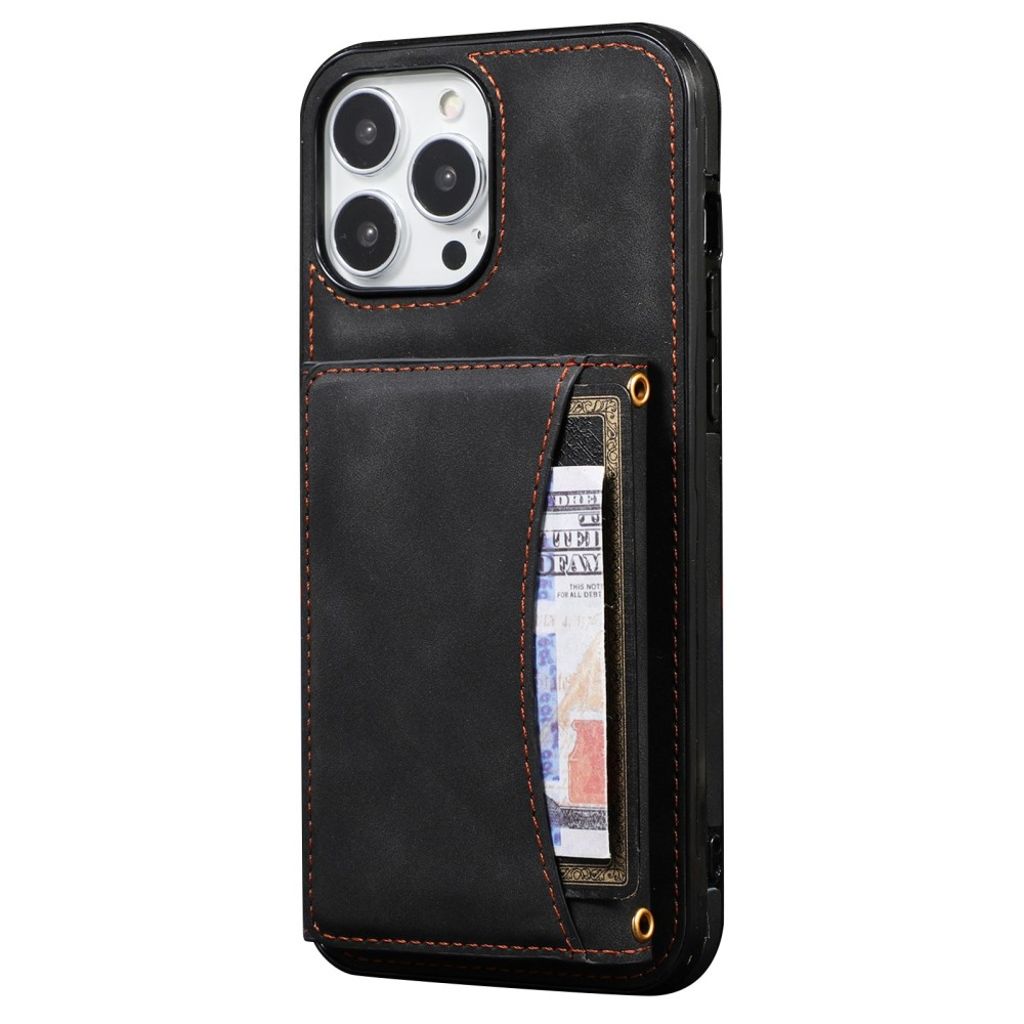 iPhone 13 Pro Max case with card slot - Black