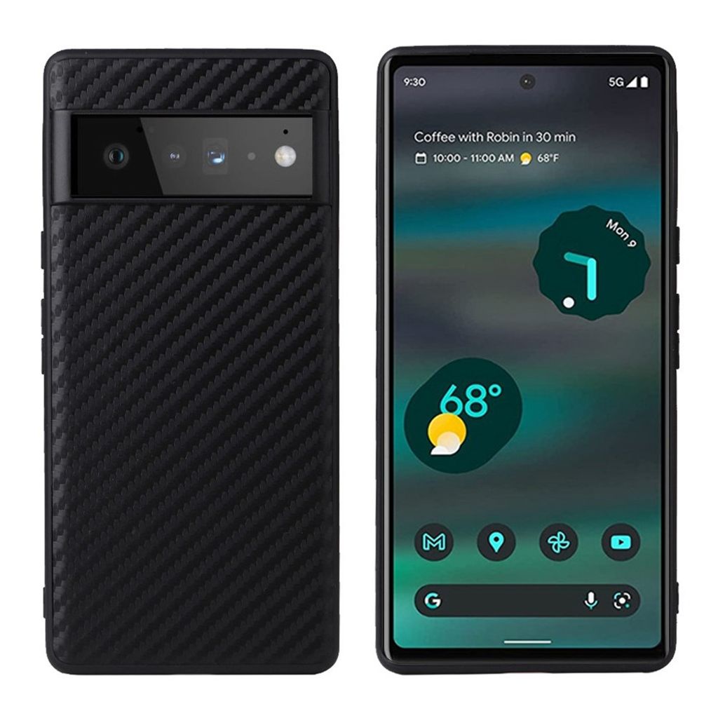 Textured Google Pixel 6a case - Carbon Fiber Texture — Textured