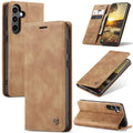 CASEME Samsung Galaxy S24 FE Matte leather imitation Wallet Cover - Brown — CASEME