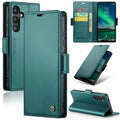 CASEME Samsung Galaxy S24 FE RFID blocking Wallet Cover - Green — CASEME