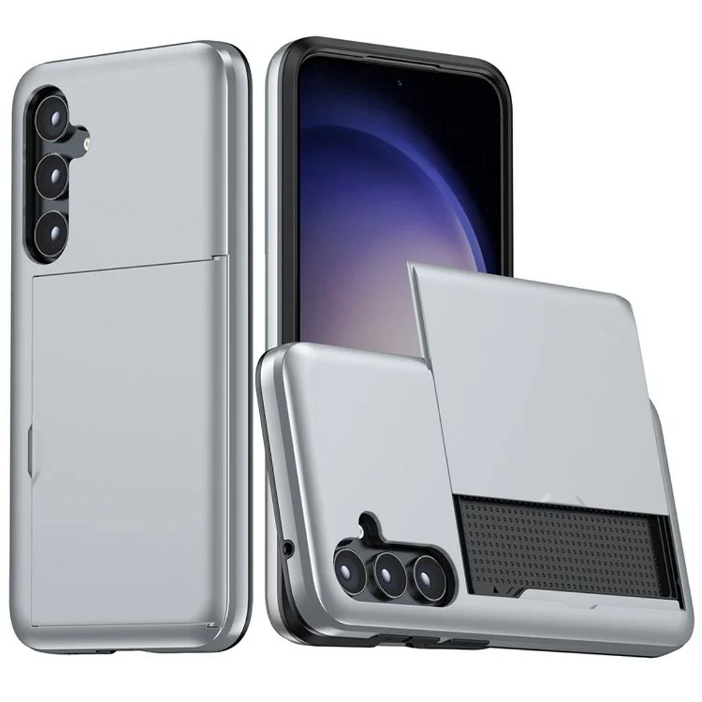 Samsung Galaxy S25 Case with Card Holder - Gray — Samsung