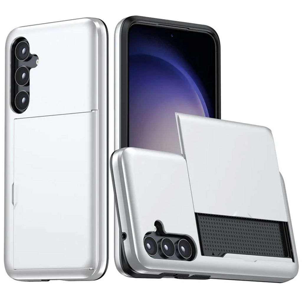 Samsung Galaxy S25 Case with Card Holder - Silver — Samsung