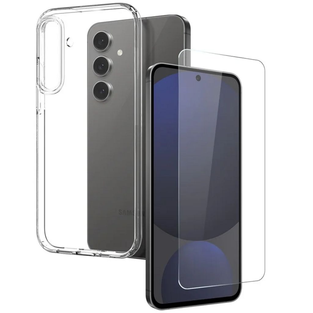 NORTHJO Samsung Galaxy S25 Plus TPU Case with Screen Protector - Transparent — NORTHJO