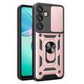Samsung Galaxy S25 Case with Camera Cover and Stand - Rose Gold