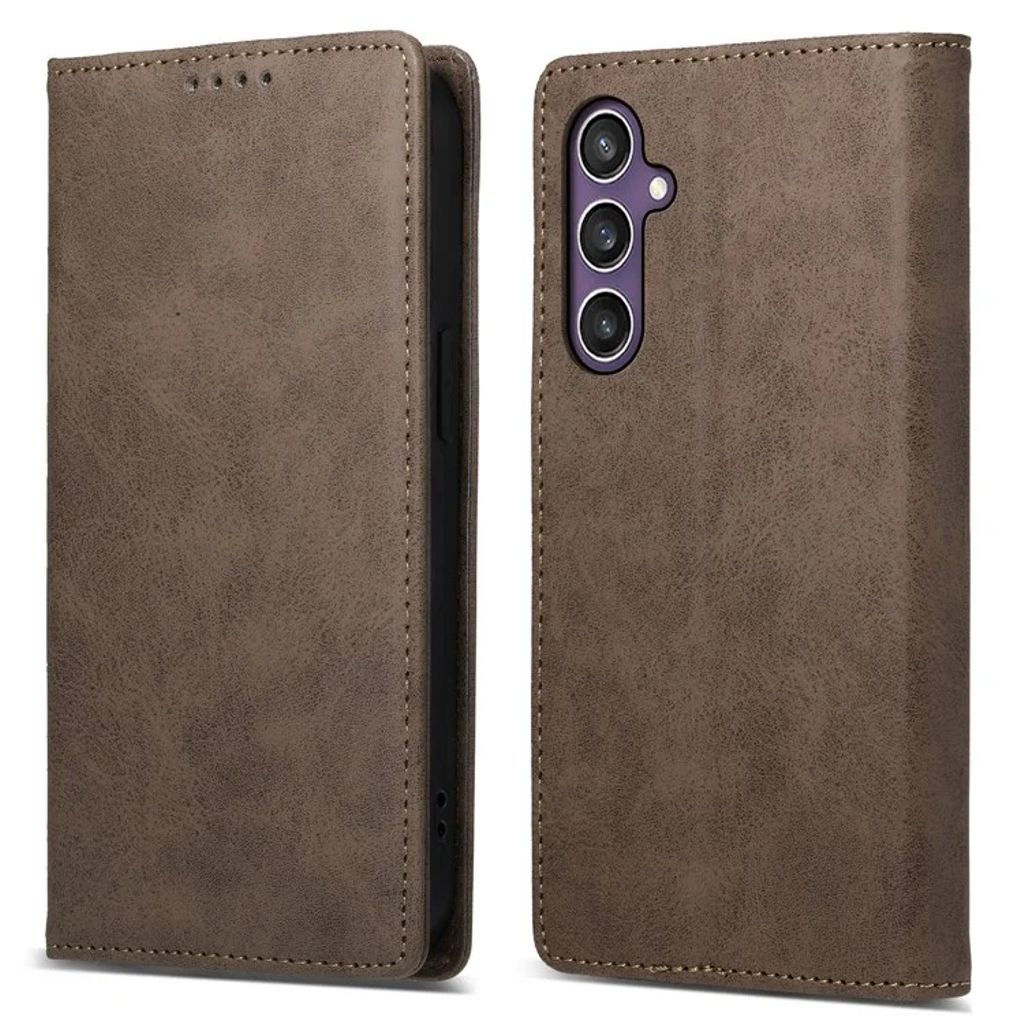 Samsung Galaxy S25 RFID Blocking Wallet Cover - Brown — Samsung