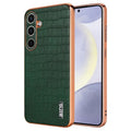 AZNS Samsung Galaxy S25 Case with crocodile pattern - Green