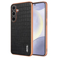 AZNS Samsung Galaxy S25 Plus Case with crocodile pattern - Black
