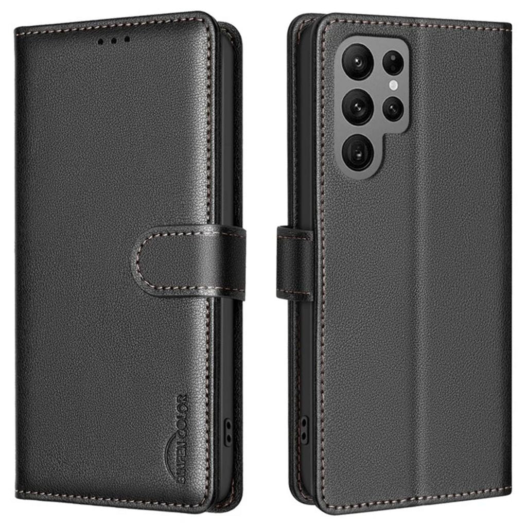 BINFEN COLOR Samsung Galaxy S25 Ultra Wallet Cover - Black — BINFEN