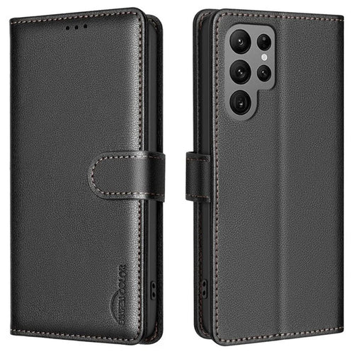 BINFEN COLOR Samsung Galaxy S25 Ultra Wallet Cover - Black — BINFEN