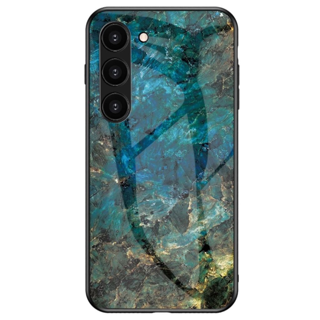 Samsung Galaxy S23 case with a marble design - Mineral blue