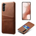 Samsung Galaxy S23 case with a card slot - Brown