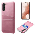 Protective Samsung Galaxy S23 Plus case with a card holder - Rose gold