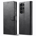 LC.IMEEKE Calf Texture Samsung Galaxy S23 Ultra cover - Black