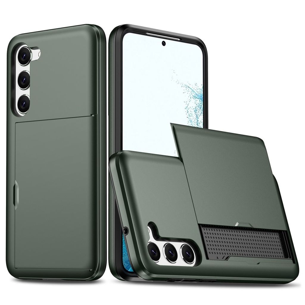 Samsung Galaxy S23 Plus case with a card holder - Green — Samsung