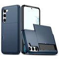 Samsung Galaxy S23 case with a card holder - Dark blue