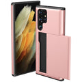 Samsung Galaxy S23 Ultra case with a card holder - Rose gold-colored — Samsung