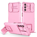 Shockproof Samsung Galaxy A14 5G case with a stand - Pink
